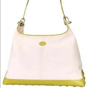 Tod’s Canvas and Leather Shoulder Bag